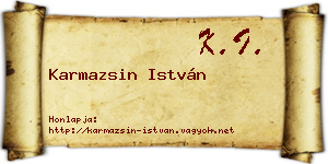 Karmazsin István névjegykártya