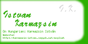 istvan karmazsin business card